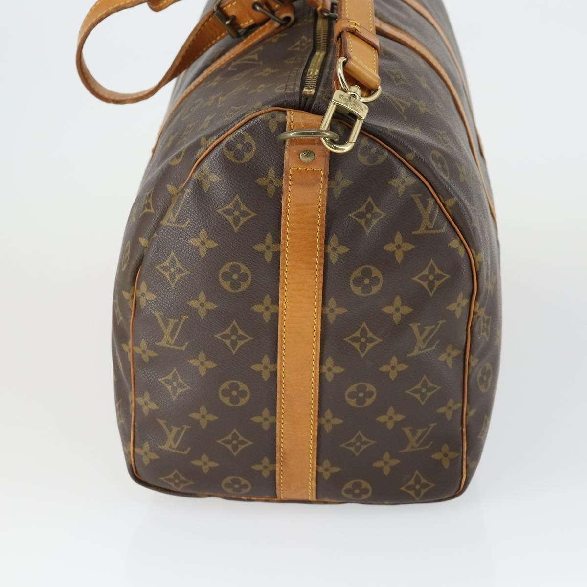 Louis Vuitton Keepall Bandouliere Bag Monogram Canvas, BROWN, CANVAS, Travel bag