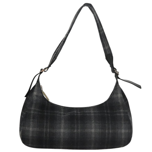 Salvatore Ferragamo Shoulder Bag Wool, GRAY, WOOL, Shoulder bag