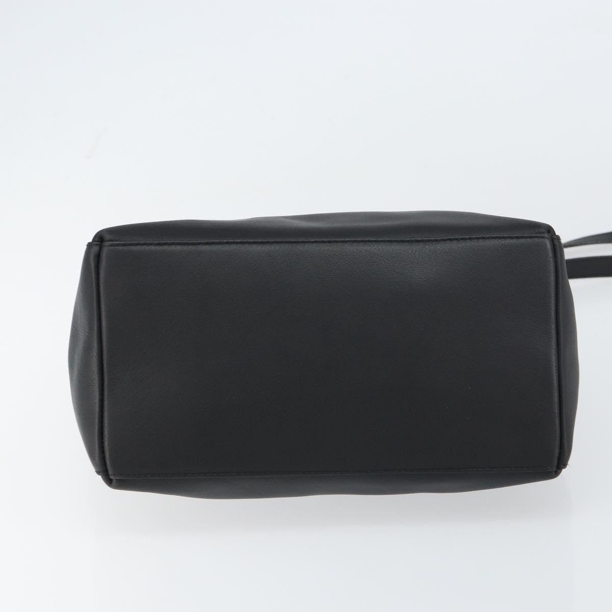 Salvatore Ferragamo Gancini Shoulder Bag Leather, BLACK, LEATHER, Shoulder bag