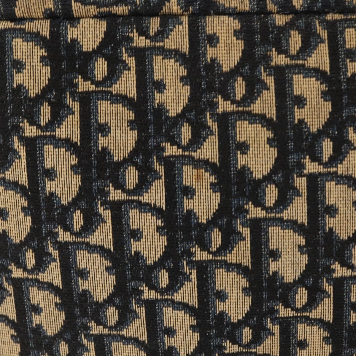 Christian Dior Vintage Trotter Crossbody Bag Diorissimo Coated Canvas, NAVY, CANVAS, Shoulder bag