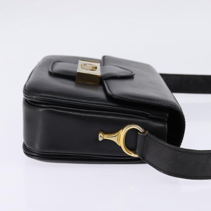 Celine Horse Carriage Shoulder bag Leather, BLACK, LEATHER, Shoulder bag