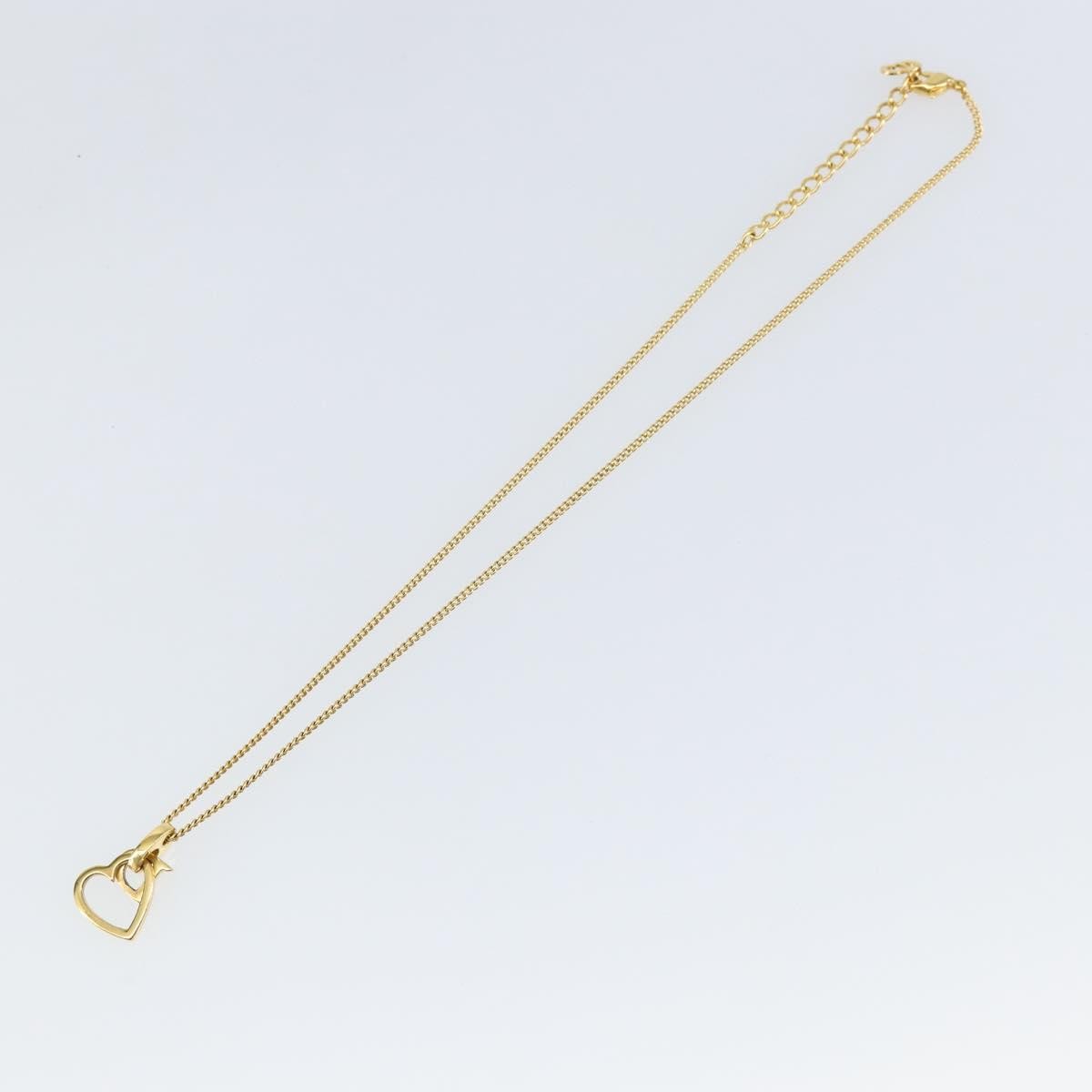 Christian Dior CD Heart Necklace Metal, GOLD, METAL, Necklace