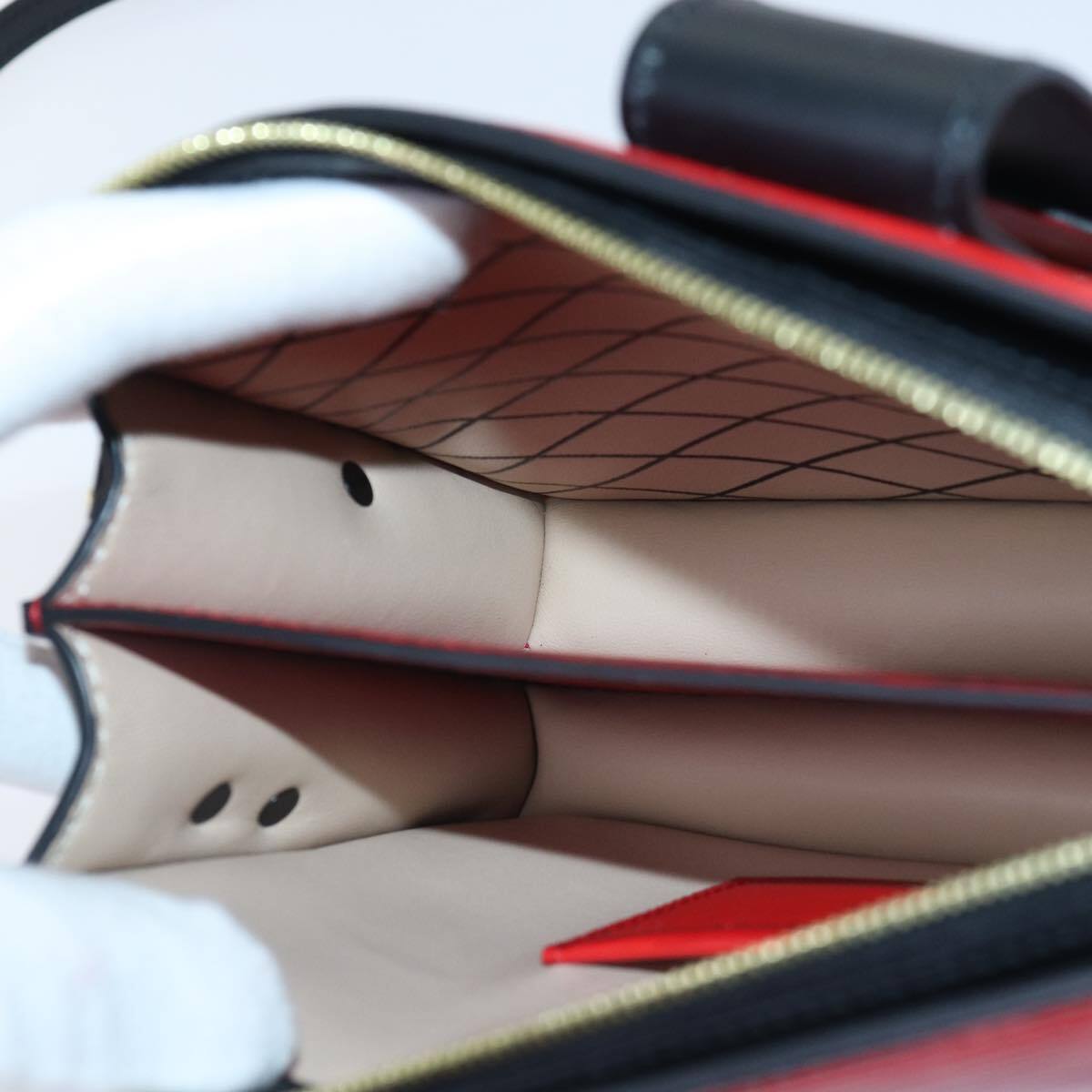 Louis Vuitton Trunk Clutch Epi Leather, RED, LEATHER, Clutche & pouche