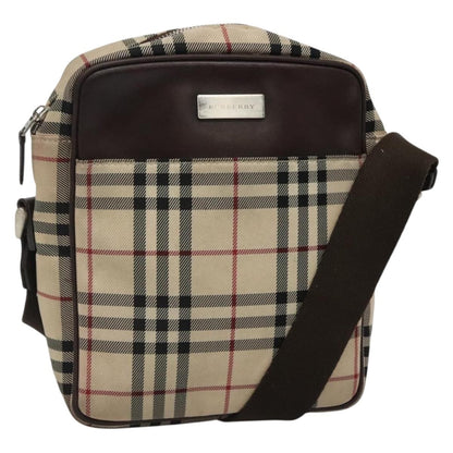Burberry Zip Messenger Bag Nylon, BEIGE, NYLON, Shoulder bag