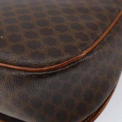 Celine Macadam Shoulder Bag PVC Leather, BROWN, CANVAS, Shoulder bag