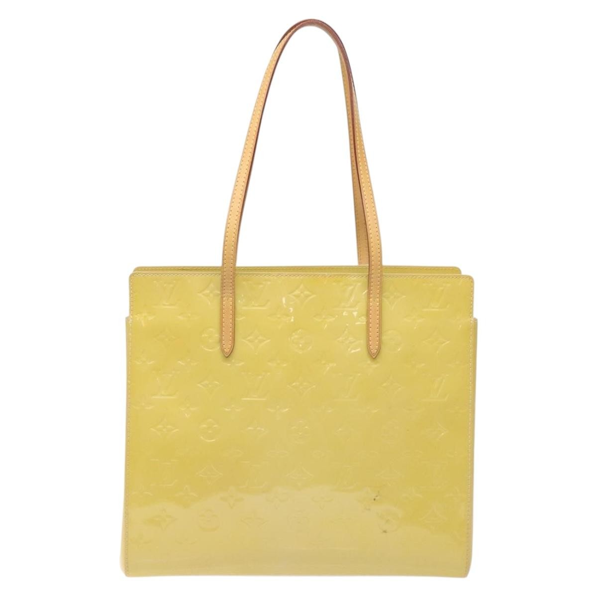 Louis Vuitton Catalina Handbag Monogram Vernis, YELLOW, PATENT_LEATHER, Tote bag