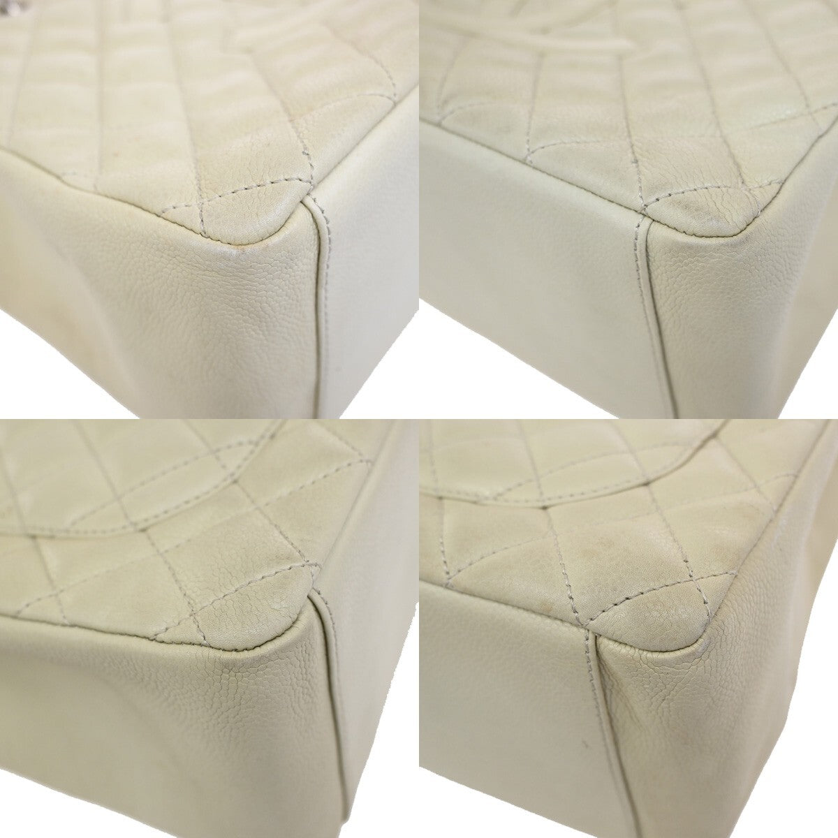 Chanel Grand Shopping Tote Quilted Calfskin, BEIGE, LEATHER, Tote bag