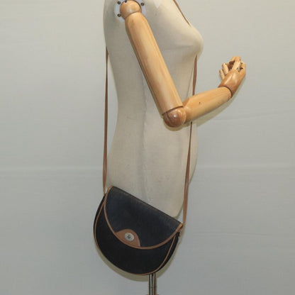 Christian Dior Vintage Honeycomb Flap Crossbody Bag Canvas and Leather, BLACK, CANVAS, Crossbody bag