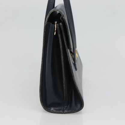 Christian Dior Vintage Handbag Leather, NAVY, LEATHER, Handbag