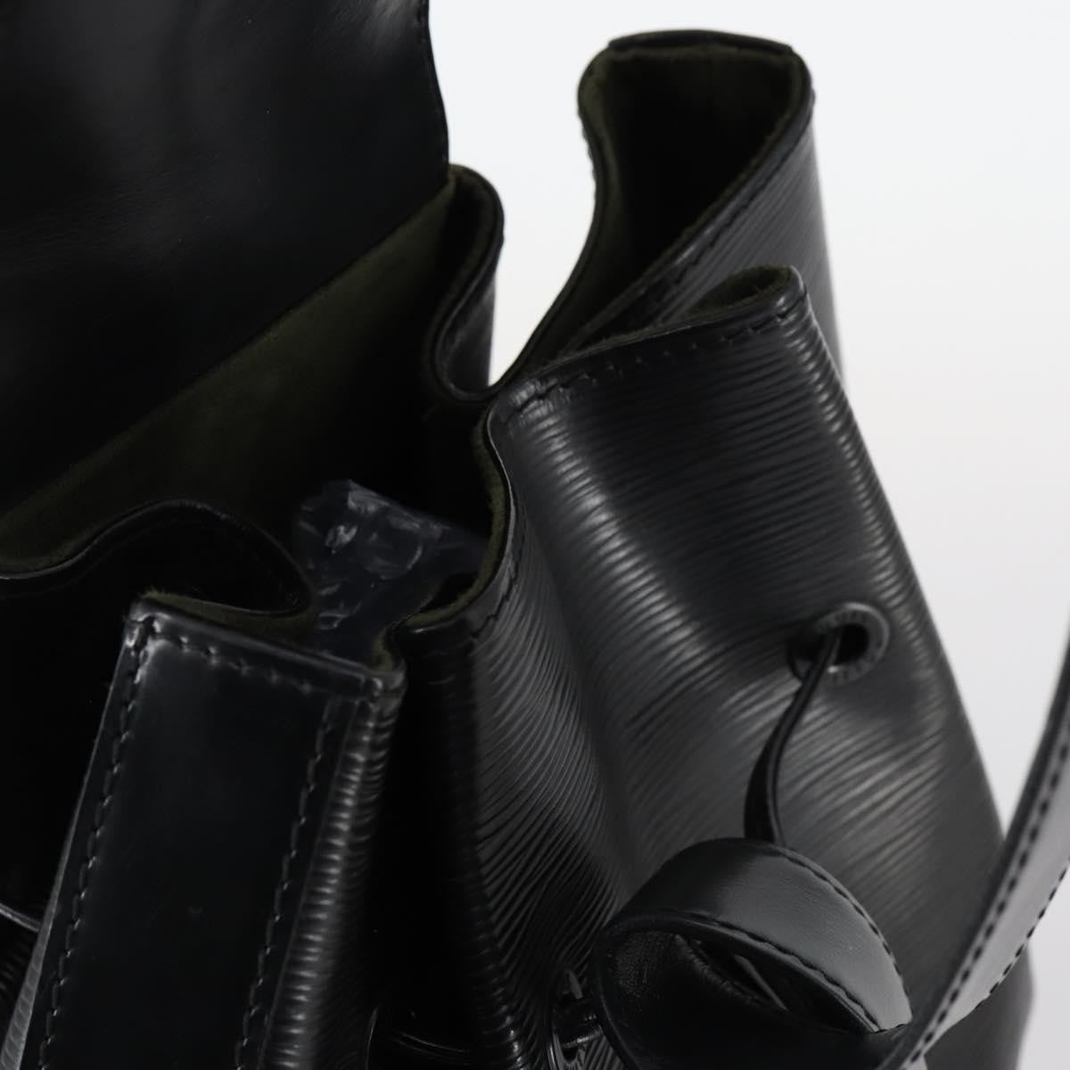 Louis Vuitton Sac a Dos Drawstring Backpack Epi Leather, BLACK, LEATHER, Backpack