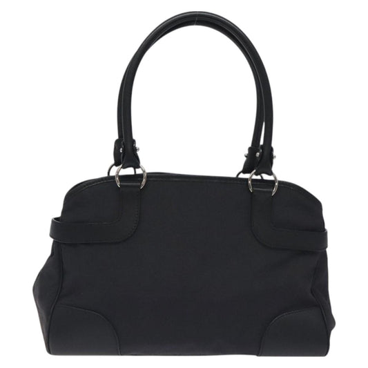 Salvatore Ferragamo Gancini handbag Nylon, BLACK, NYLON, Handbag