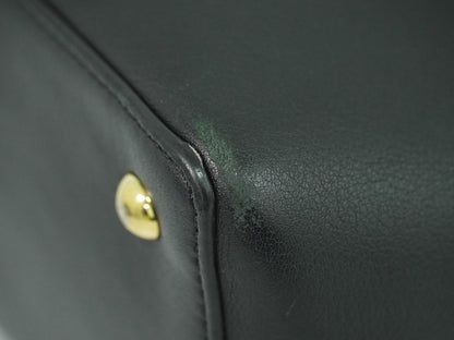 Fendi 2Jours Bag Leather, BLACK, LEATHER, Handbag