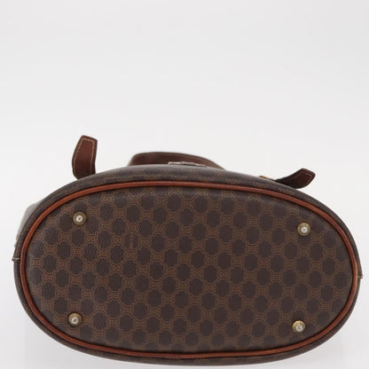 Celine Vintage Macadam Handbag Canvas and Leather, BROWN, CANVAS, Tote bag
