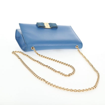 Salvatore Ferragamo Ginny Crossbody Bag Leather, BLUE, LEATHER, Shoulder bag