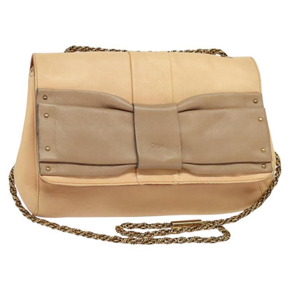 Chloe Vintage Flap shoulder bag Leather, BEIGE, LEATHER, Shoulder bag