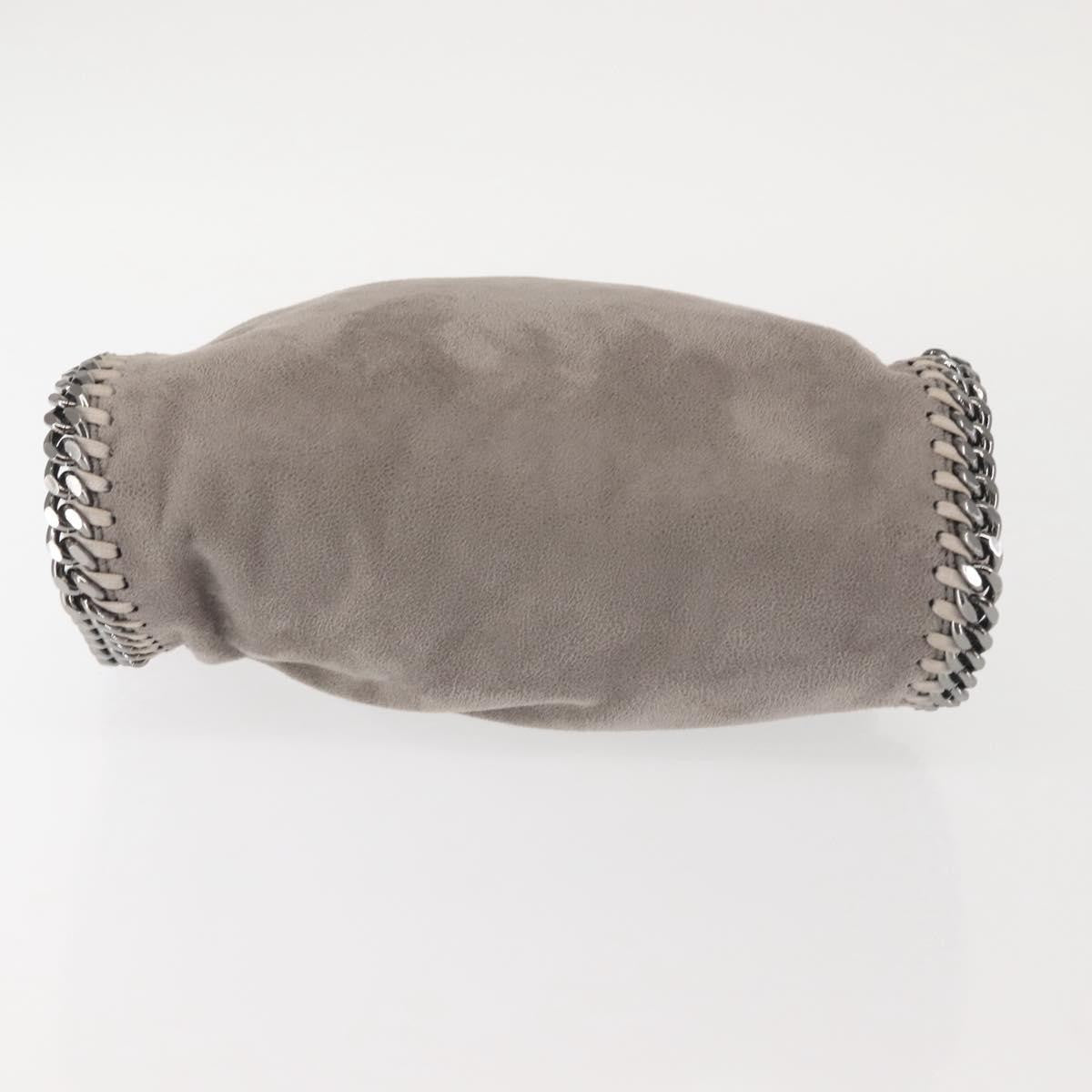 Stella McCartney Falabella Fold Over Crossbody Bag Suede, Gray, Synthetic, Shoulder Bag