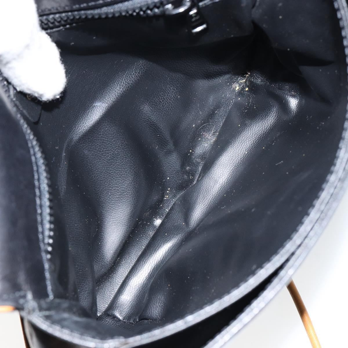 Celine Vintage Flap Shoulder Bag Leather, NAVY, LEATHER, Shoulder bag