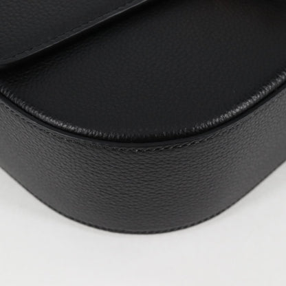 Versace Virtus Flap Messenger Bag Leather, BLACK, LEATHER, Crossbody bag