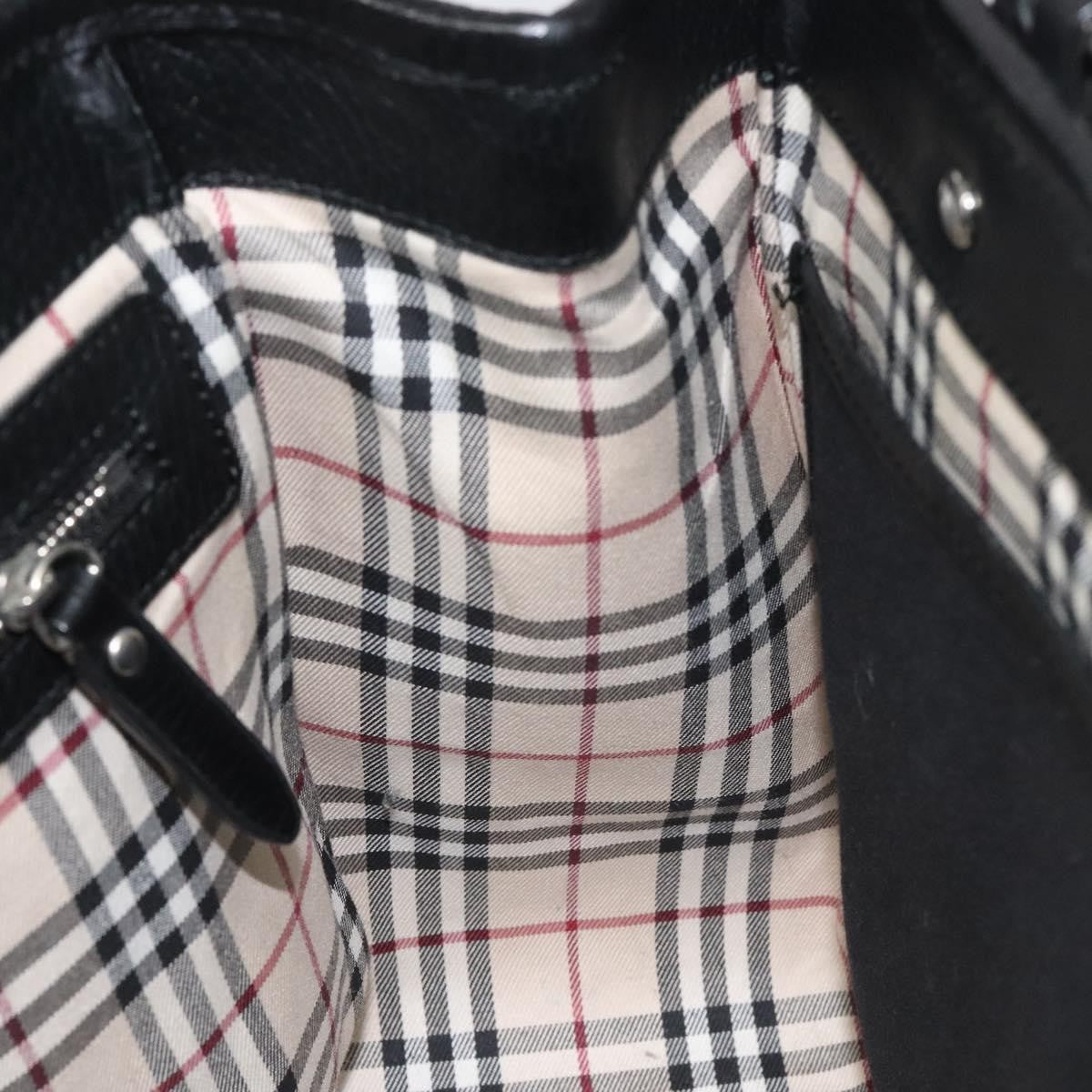 Burberry Vintage Handbag Leather, BLACK, LEATHER, Handbag