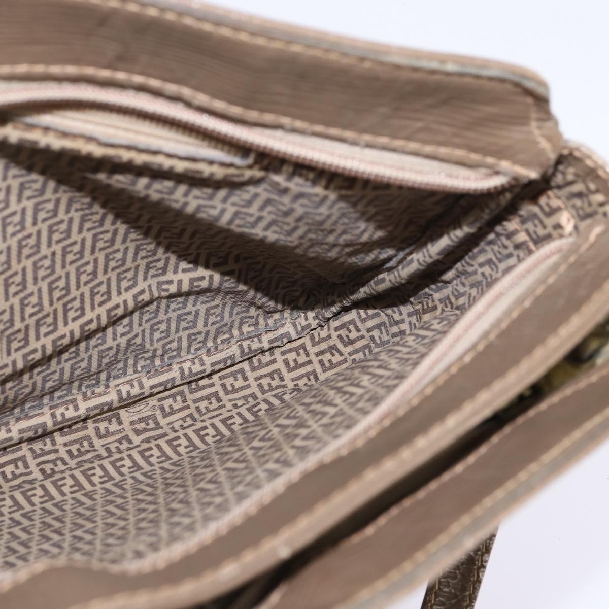 Fendi Vintage Zip Crossbody Bag Zucchino Canvas, BEIGE, CANVAS, Shoulder bag