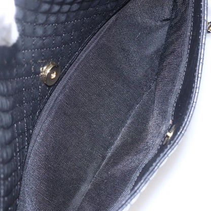 Bally Vintage Chain Shoulder Bag Quilted Leather, BLACK, LEATHER, Shoulder bag