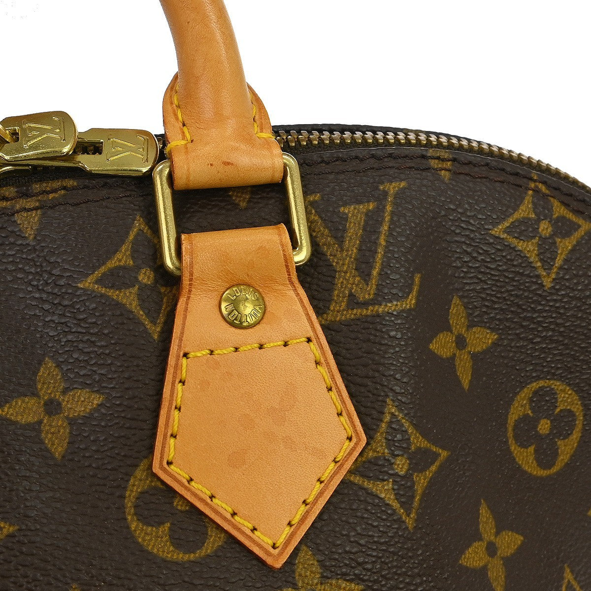 Louis Vuitton Alma Handbag Monogram Canvas, Brown, Canvas, Handbag