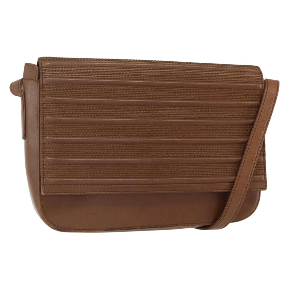 Loewe Flap Messenger Bag Leather, BROWN, LEATHER, Shoulder bag