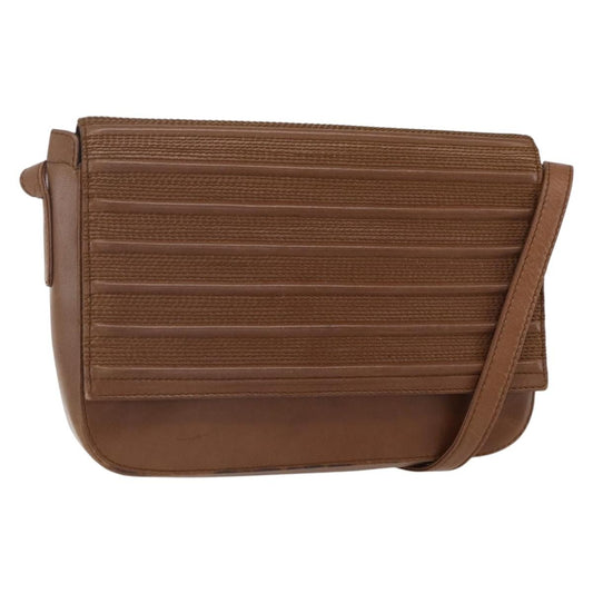 Loewe Flap Messenger Bag Leather, BROWN, LEATHER, Shoulder bag