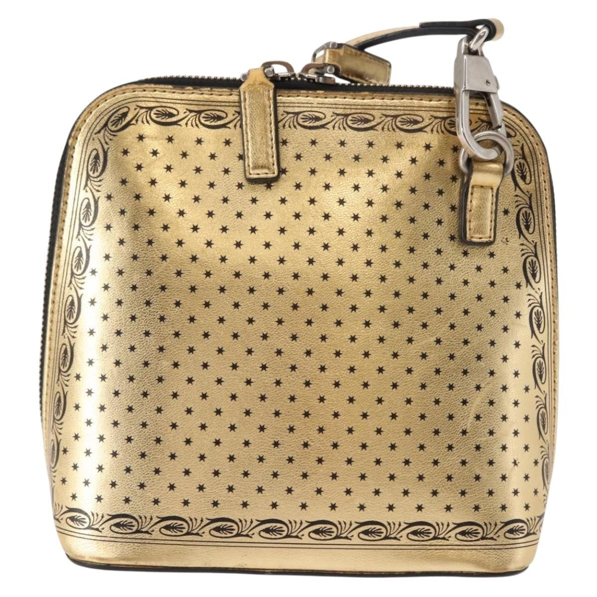 Gucci Dome Crossbody Bag Limited Edition Printed Leather, GOLD, LEATHER, Crossbody bag