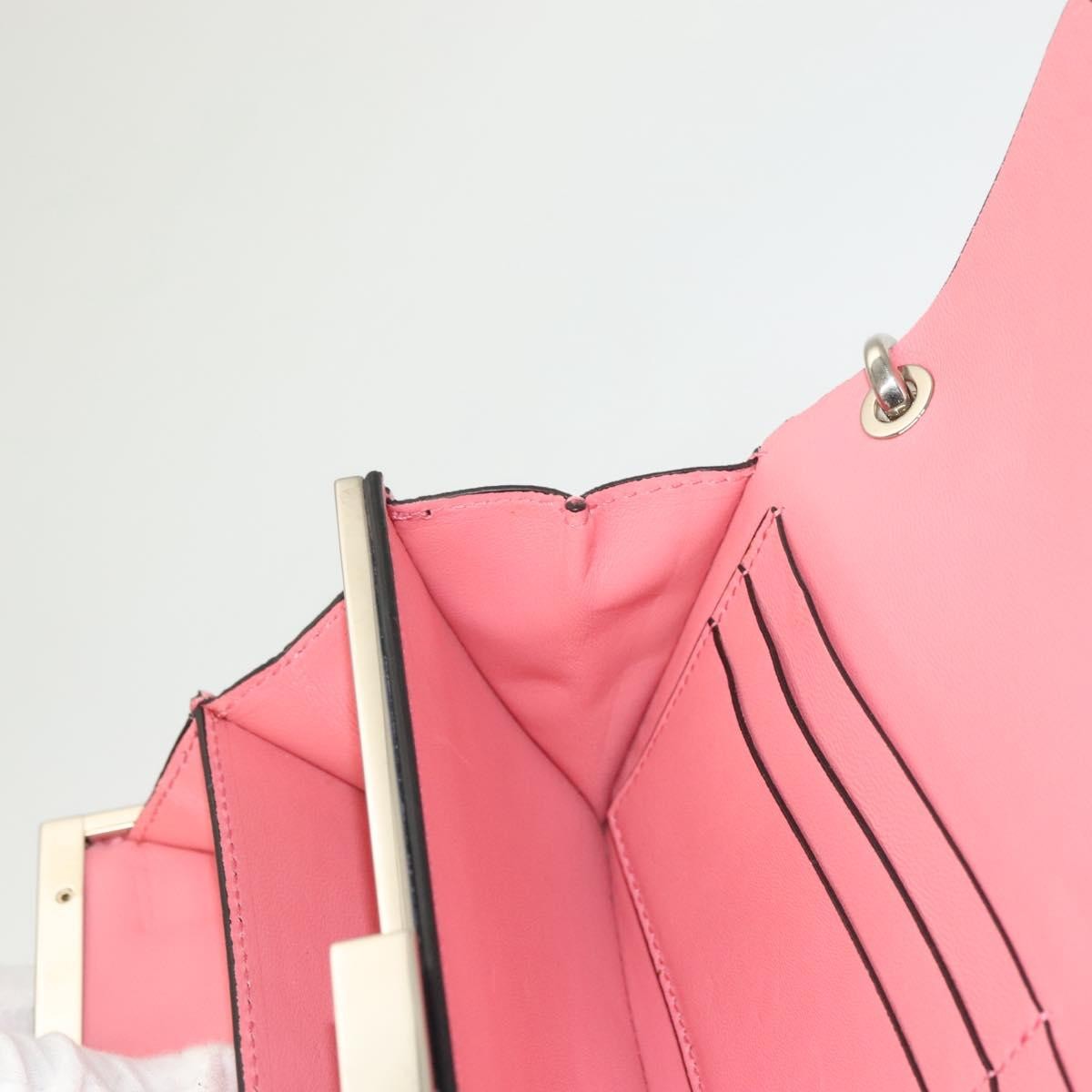 Valentino Garavani Turnlock Chain Shoulder Bag Suede, PINK, SUEDE, Shoulder bag