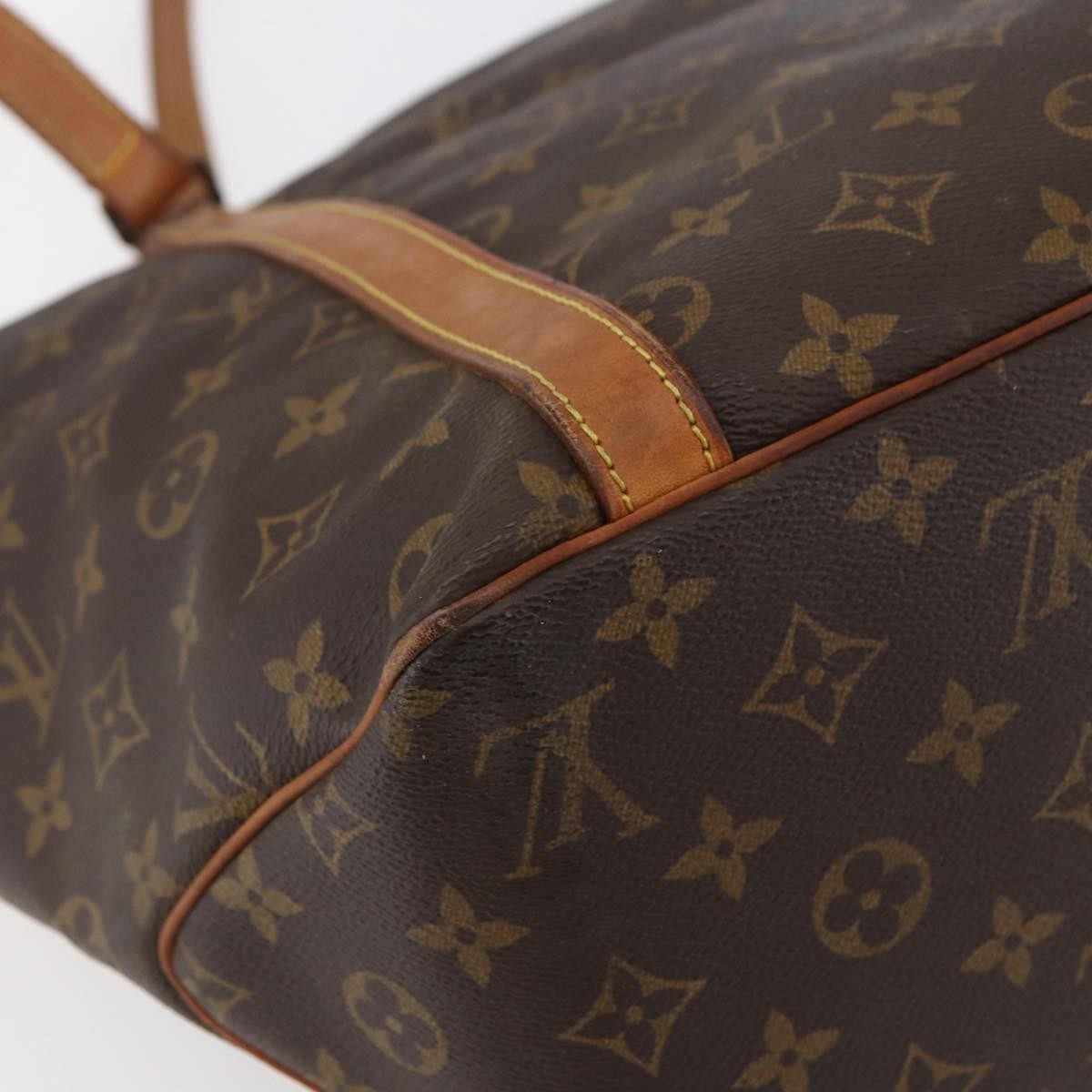Louis Vuitton Shopping Sac Handbag Monogram Canvas, BROWN, CANVAS, Tote bag