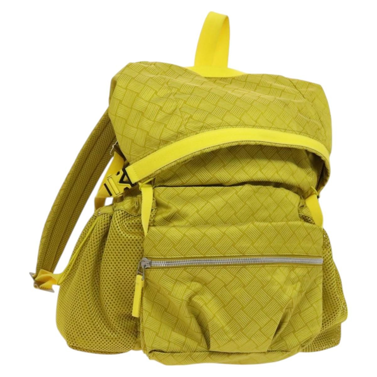 Bottega Veneta Backpack Nylon, YELLOW, NYLON, Backpack