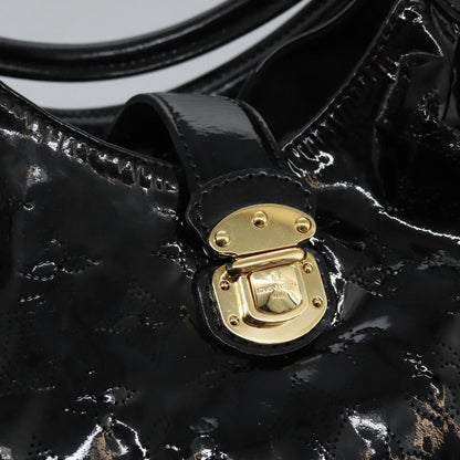 Louis Vuitton L Hobo Surya Leather, Black, Patent Leather, Handbag