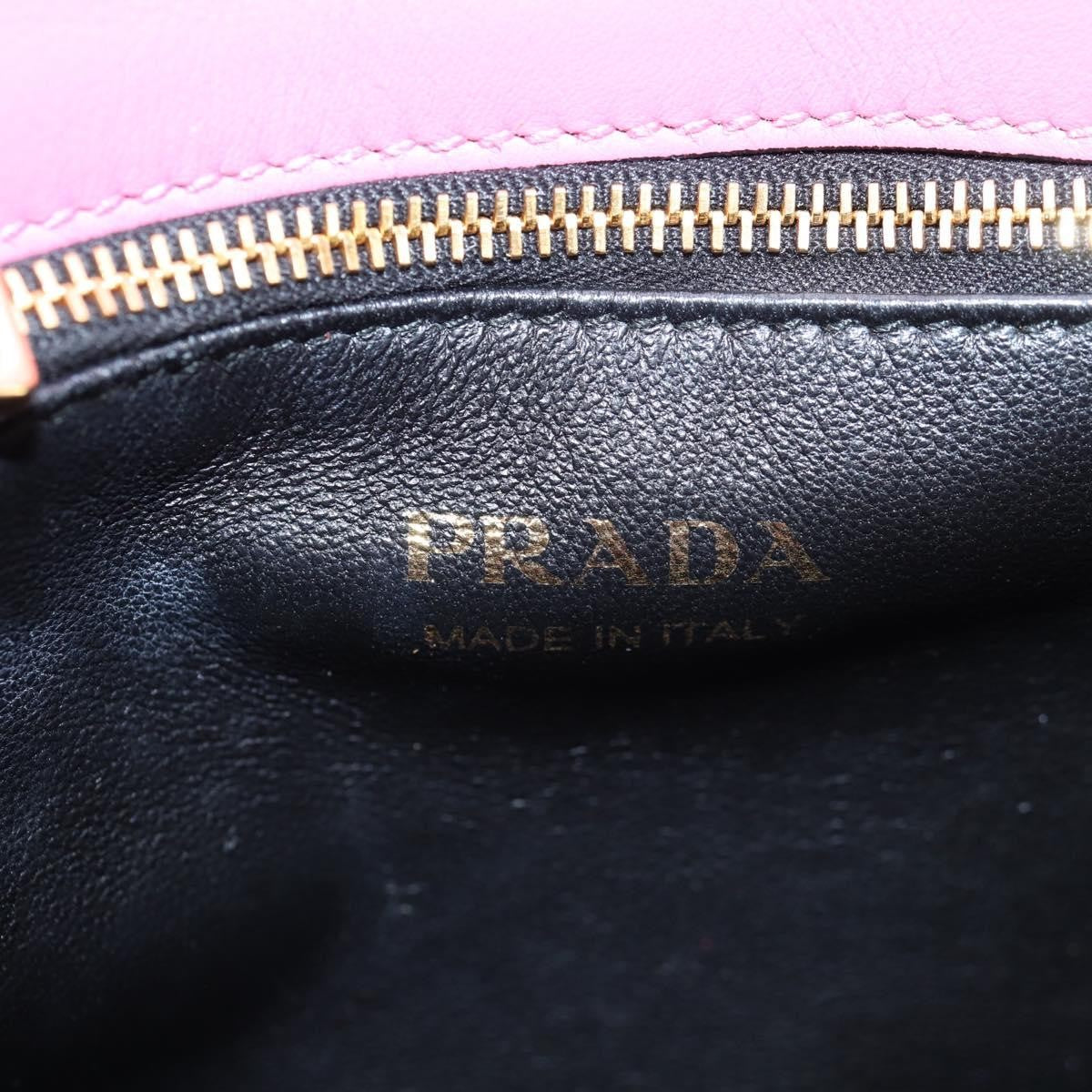 Prada Belle Top Handle Bag City Calf, PINK, LEATHER, Handbag