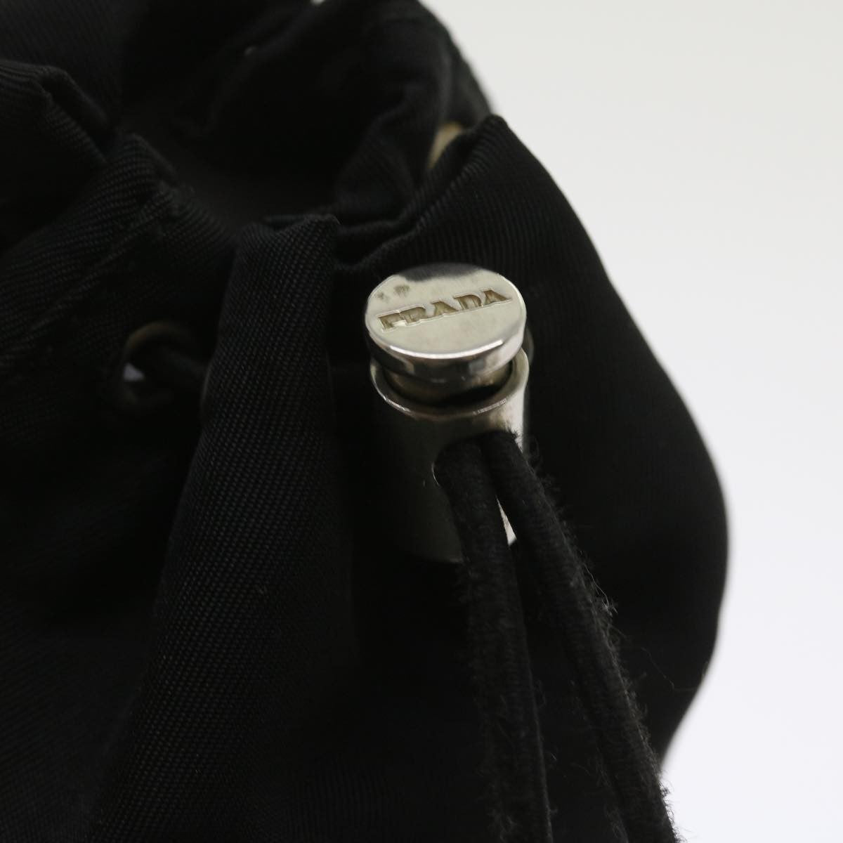 Prada Drawstring Crossbody Pouch Tessuto, BLACK, NYLON, Clutche & pouche