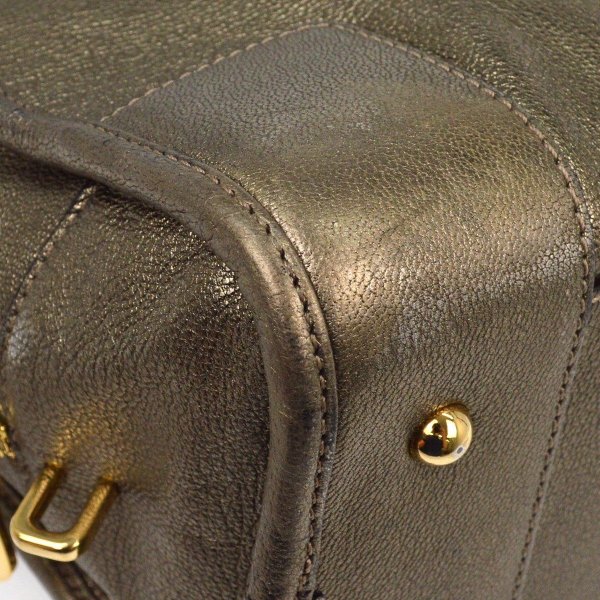 Loewe Amazona Bag Leather, GOLD, LEATHER, Handbag