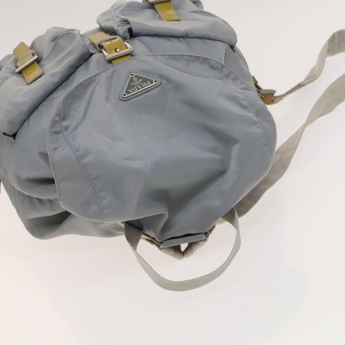 Prada Double Front Pocket Backpack Tessuto, BLUE, NYLON, Backpack