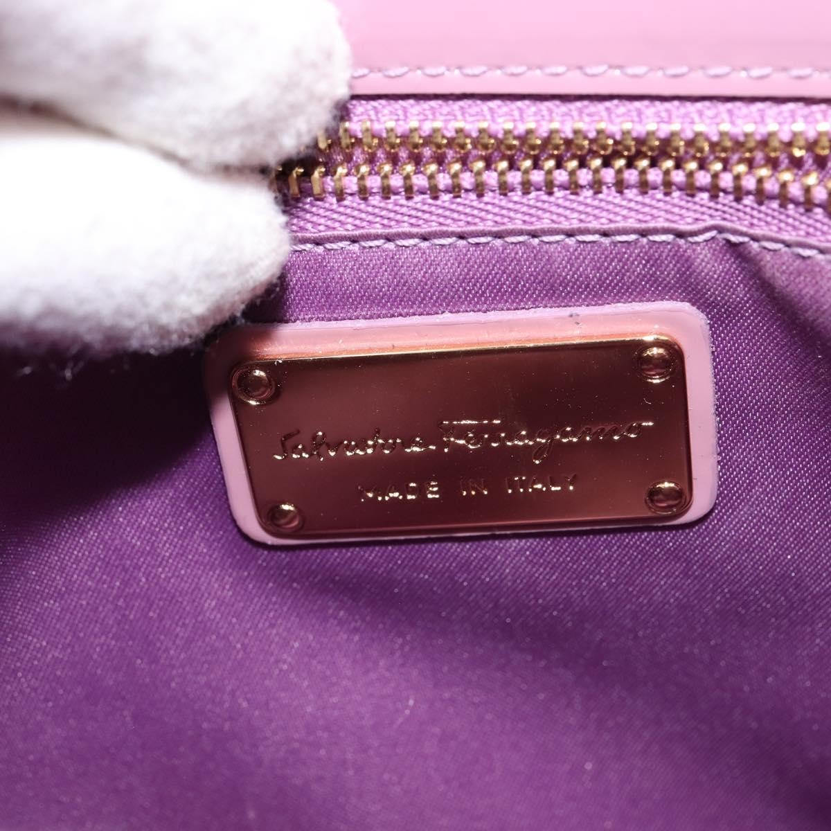 Salvatore Ferragamo Vala Handbag Patent leather, PURPLE, PATENT_LEATHER, Handbag