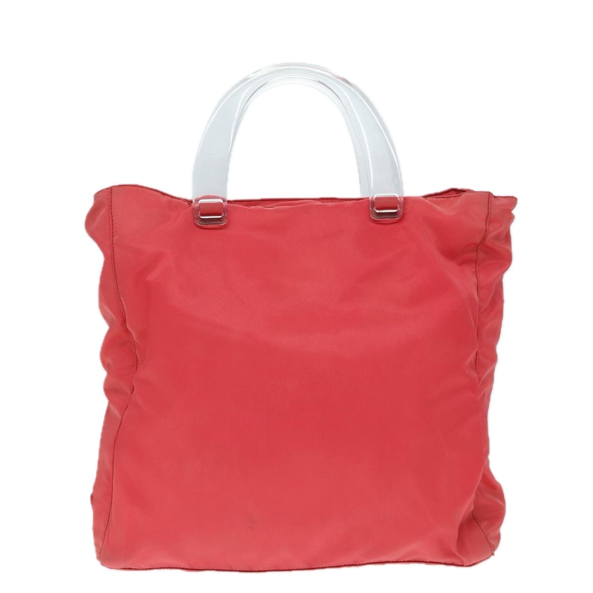 Prada Logo Flat Tote Bag. Nylon Tessuto, PINK, NYLON, Tote bag