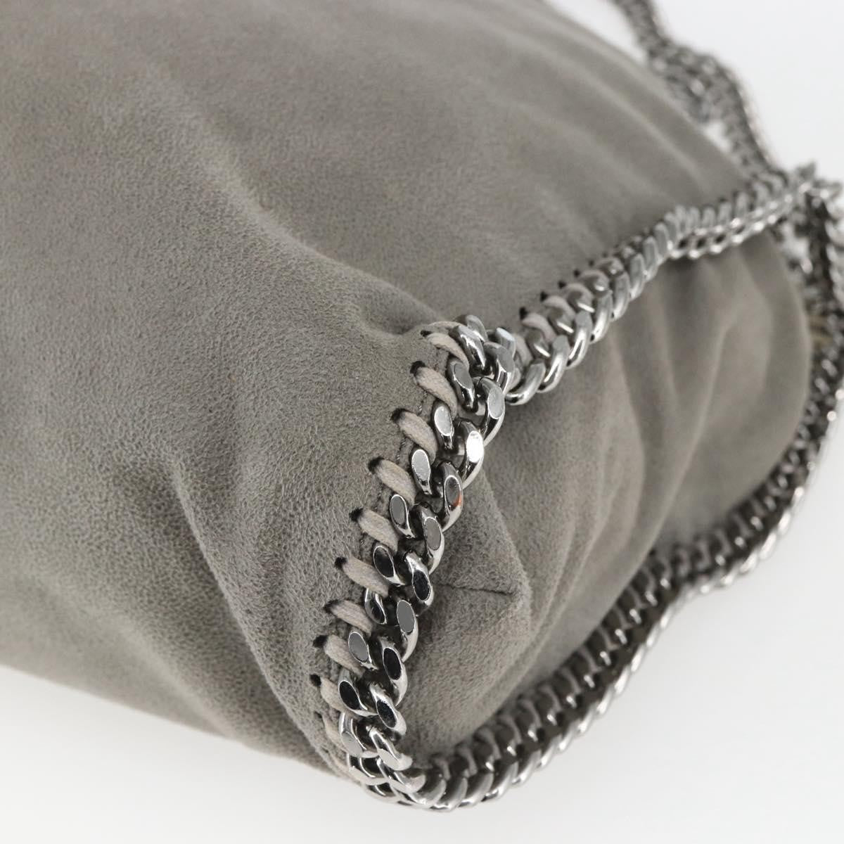 Stella McCartney Falabella Fold Over Bag Shaggy Deer, GRAY, POLYESTER, Shoulder bag