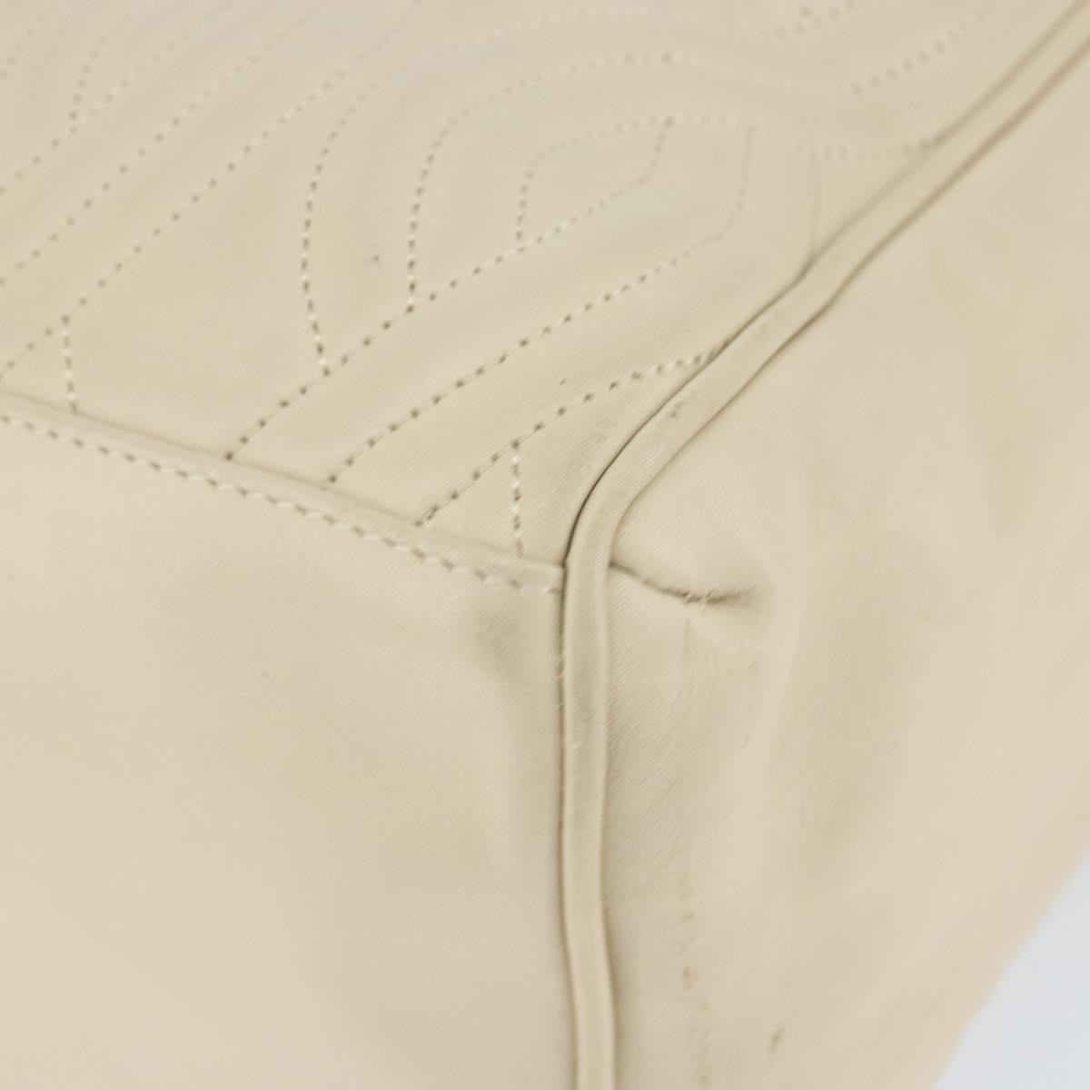 Fendi Wave Stitch Handbag Leather, BEIGE, LEATHER, Handbag