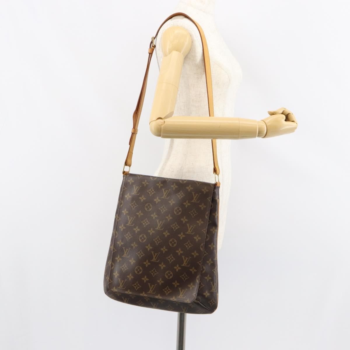Louis Vuitton Musette Handbag Monogram Canvas, BROWN, CANVAS, Shoulder bag