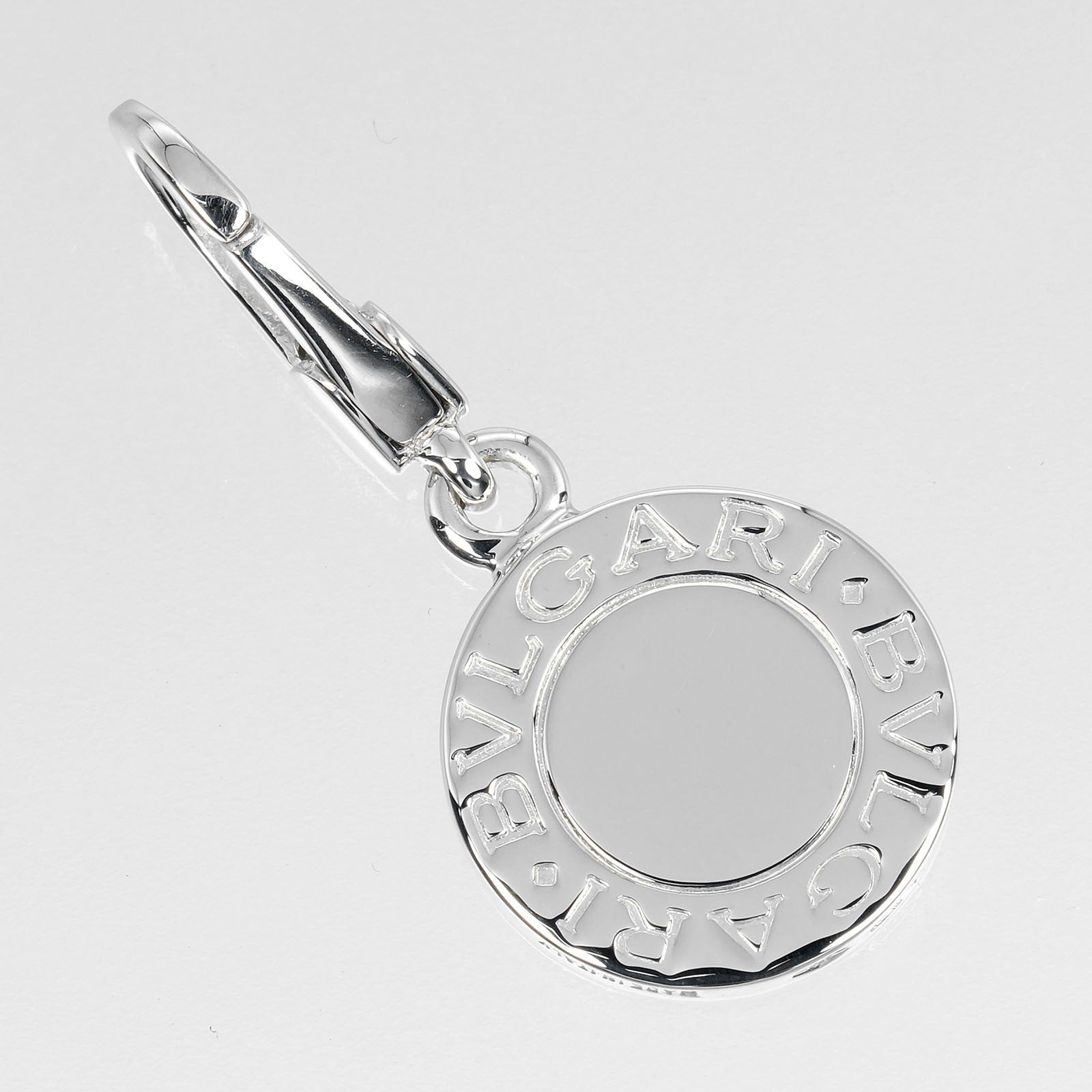 Bvlgari Bvlgari Bvlgari Pendant Charm 18K white gold, SILVER, WHITE_GOLD, Necklace