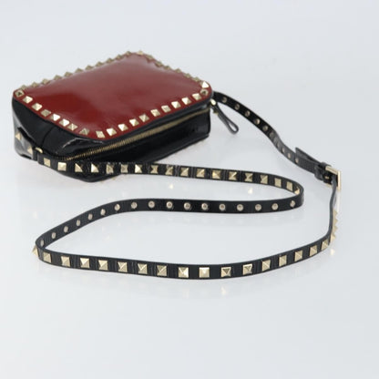 Valentino Garavani Rockstud Chain Camera Crossbody Bag Patent leather, RED, PATENT_LEATHER, Clutche & pouche