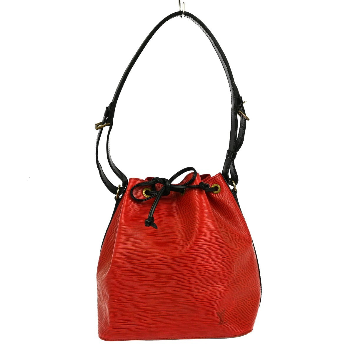 Louis Vuitton Bicolor Petit Noe Handbag Epi Leather, RED, LEATHER, Shoulder bag