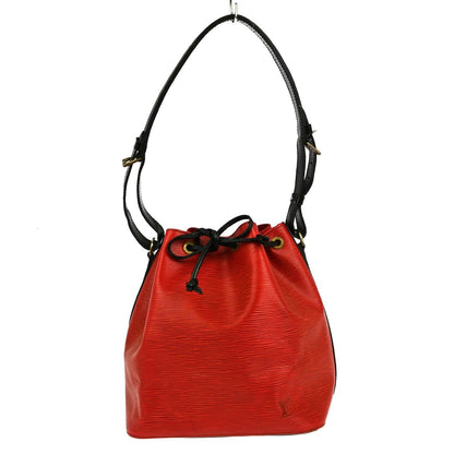 Louis Vuitton Bicolor Petit Noe Handbag Epi Leather, RED, LEATHER, Shoulder bag