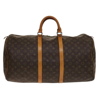 Louis Vuitton Keepall Bag Monogram Canvas, BROWN, CANVAS, Travel bag