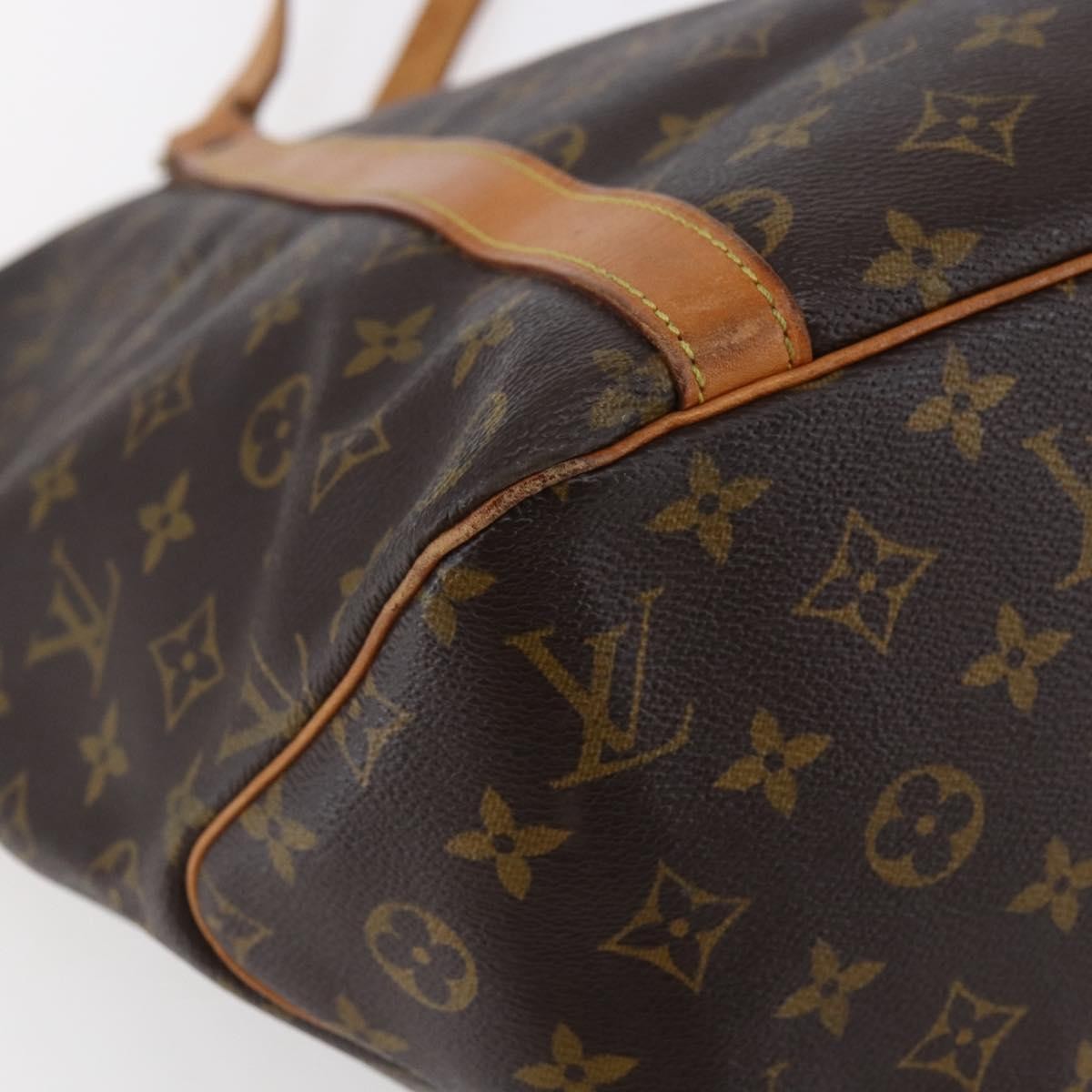 Louis Vuitton Shopping Sac Handbag Monogram Canvas, BROWN, CANVAS, Tote bag