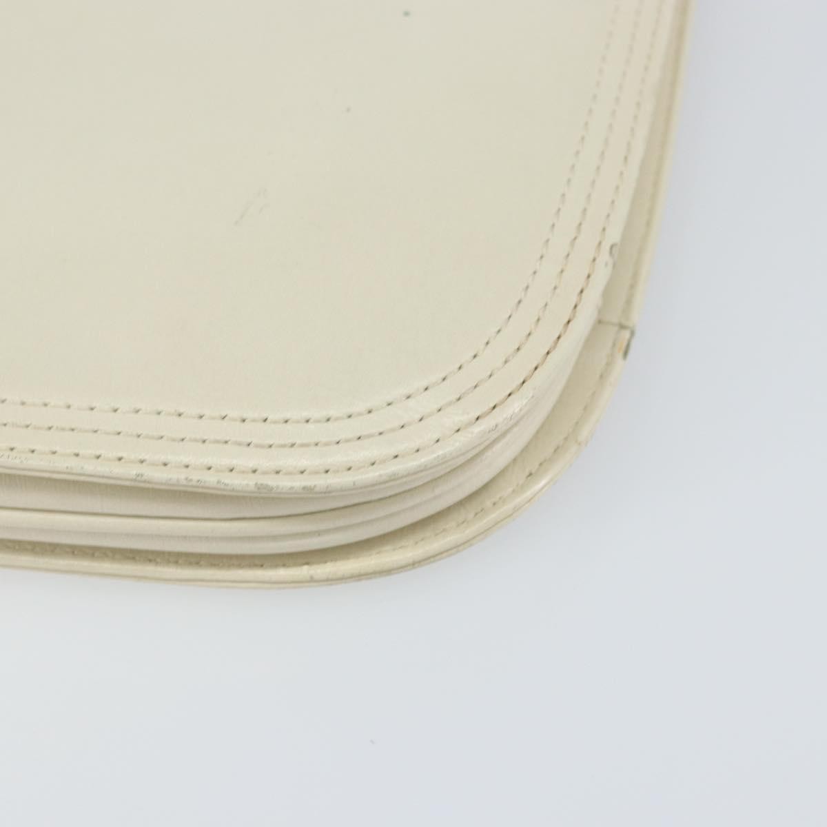 Saint Laurent Vintage Shoulder Bag Leather, WHITE, LEATHER, Shoulder bag