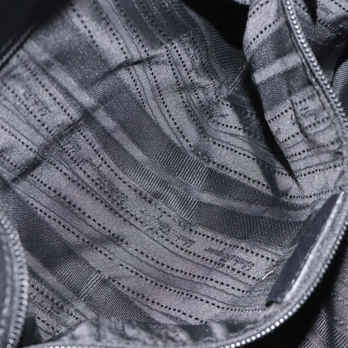 Salvatore Ferragamo Gancini handbag Leather, BLACK, LEATHER, Handbag